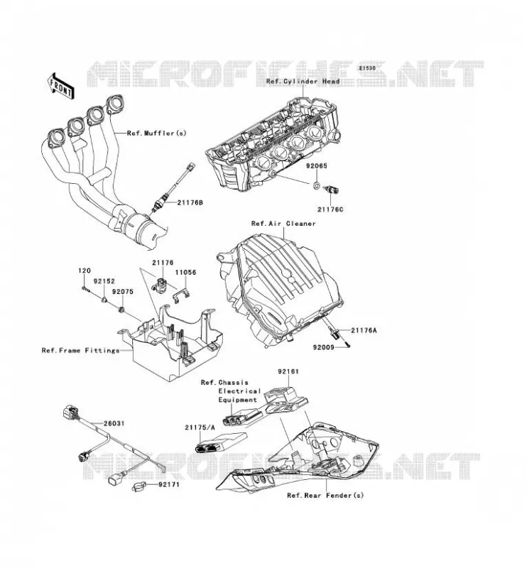 FUEL INJECTION Kawasaki MOTOS 1000 2012 Z1000SX  ZX1000GCF