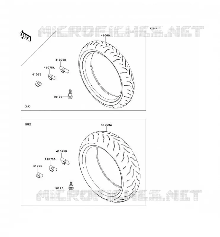 TIRES Kawasaki MOTOS 1000 2013 Z1000SX  ZX1000GDF