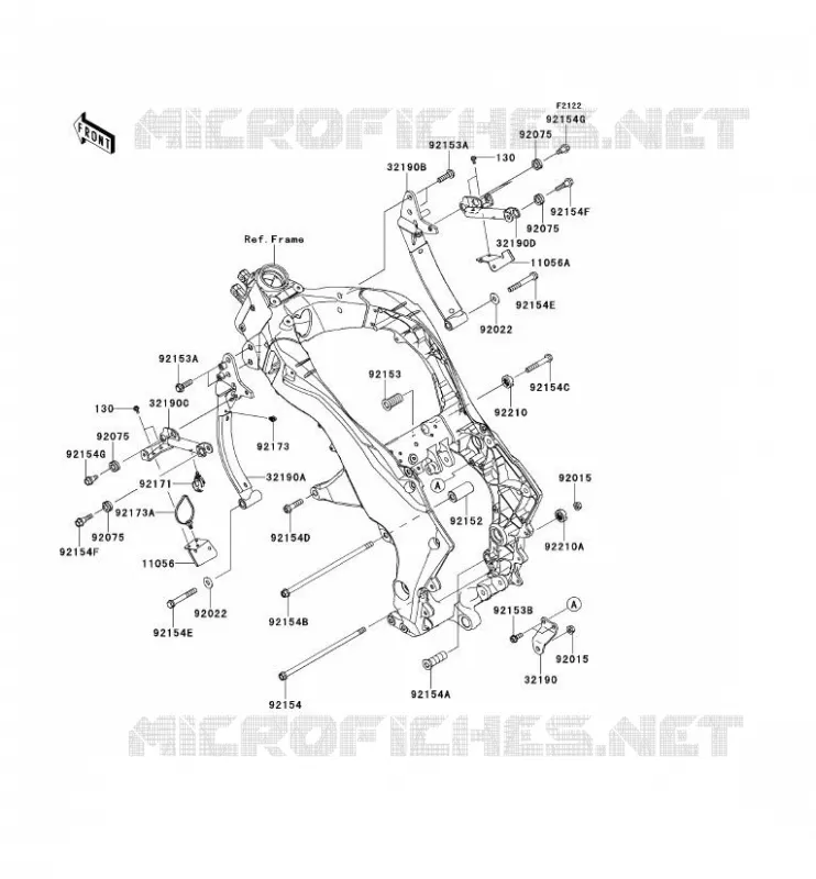 ENGINE MOUNT Kawasaki MOTOS 1000 2013 Z1000SX  ZX1000GDF