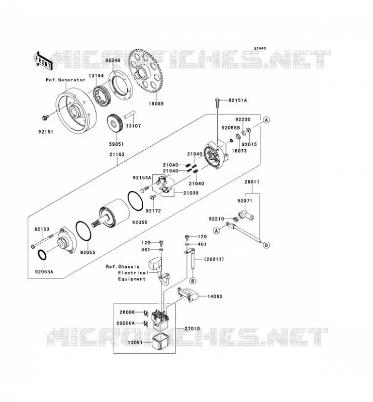STARTER MOTOR Kawasaki MOTOS 1000 2013 Z1000SX  ZX1000GDF