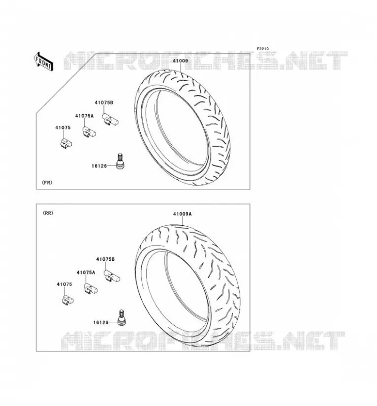 TIRES Kawasaki MOTOS 1000 2013 Z1000SX  ZX1000GDF