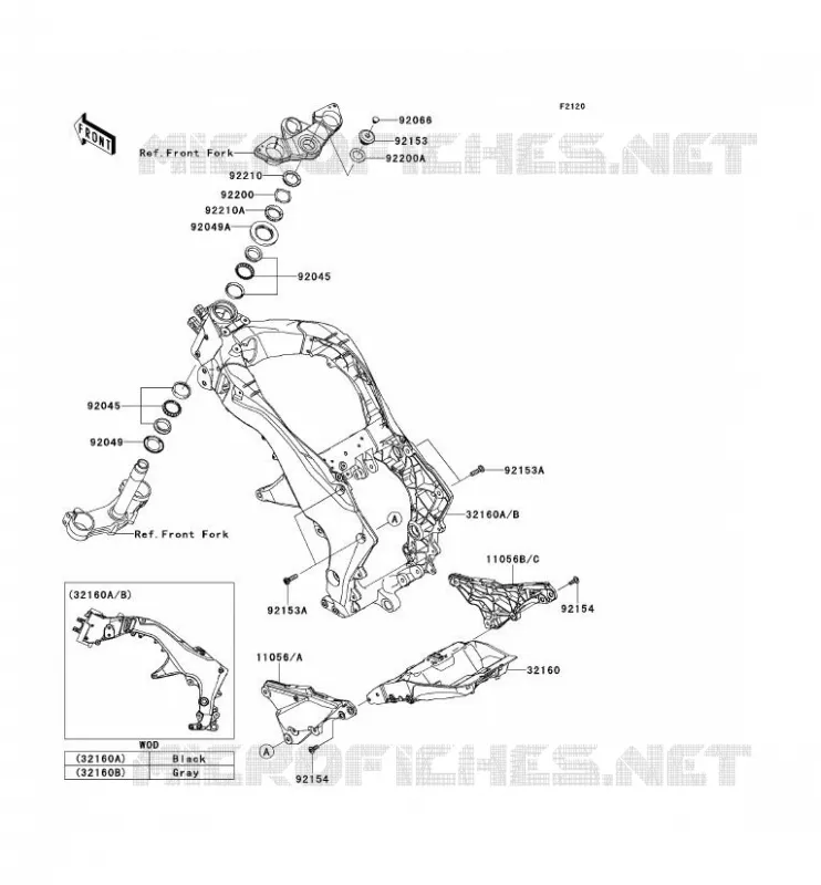 CHASSIS Kawasaki MOTOS 1000 2011 Z1000SX ABS  ZX1000HBF