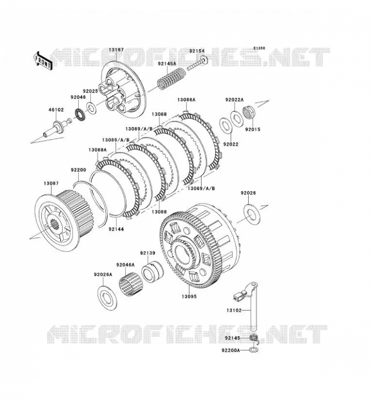CLUTCH Kawasaki MOTOS 1000 2011 Z1000SX ABS  ZX1000HBF