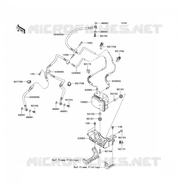 BRAKE PIPE Kawasaki MOTOS 1000 2012 Z1000SX ABS  ZX1000HCF
