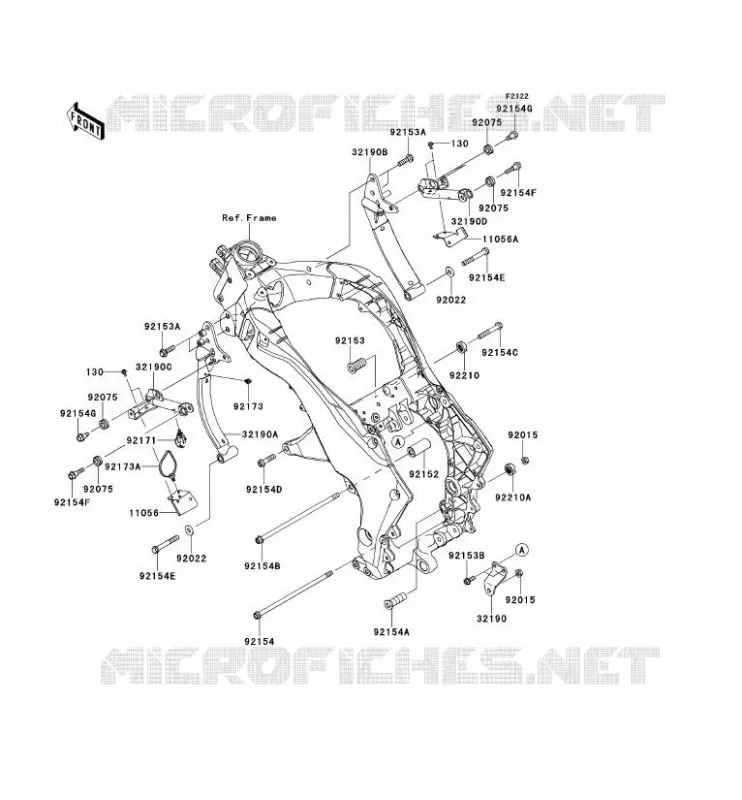 ENGINE MOUNT Kawasaki MOTOS 1000 2012 Z1000SX ABS  ZX1000HCF