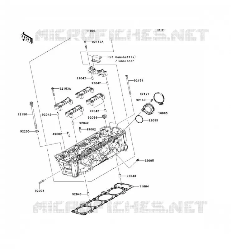 CYLINDER HEAD Kawasaki MOTOS 1000 2012 Z1000SX ABS  ZX1000HCF