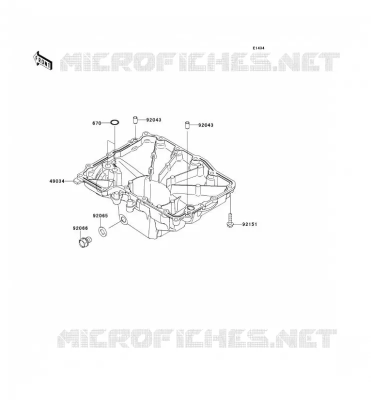 OIL PAN Kawasaki MOTOS 1000 2012 Z1000SX ABS  ZX1000HCF