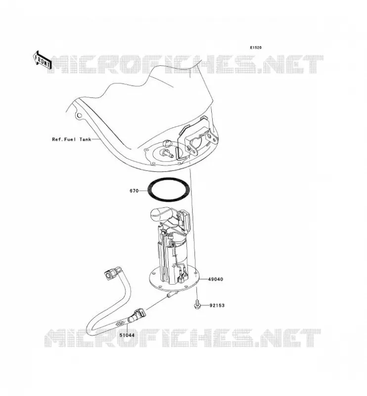 FUEL PUMP Kawasaki MOTOS 1000 2013 Z1000SX ABS  ZX1000HDF