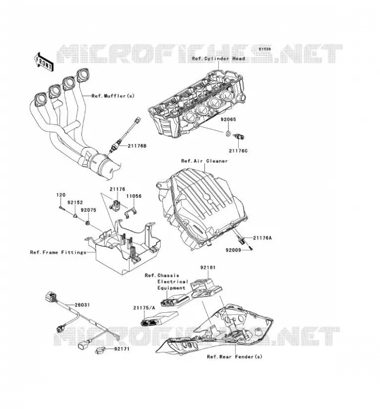 FUEL INJECTION Kawasaki MOTOS 1000 2013 Z1000SX ABS  ZX1000HDF