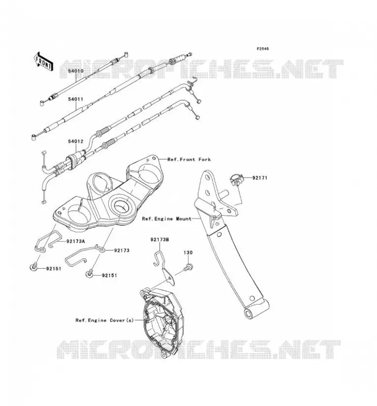 CABLES Kawasaki MOTOS 1000 2013 Z1000SX ABS  ZX1000HDF