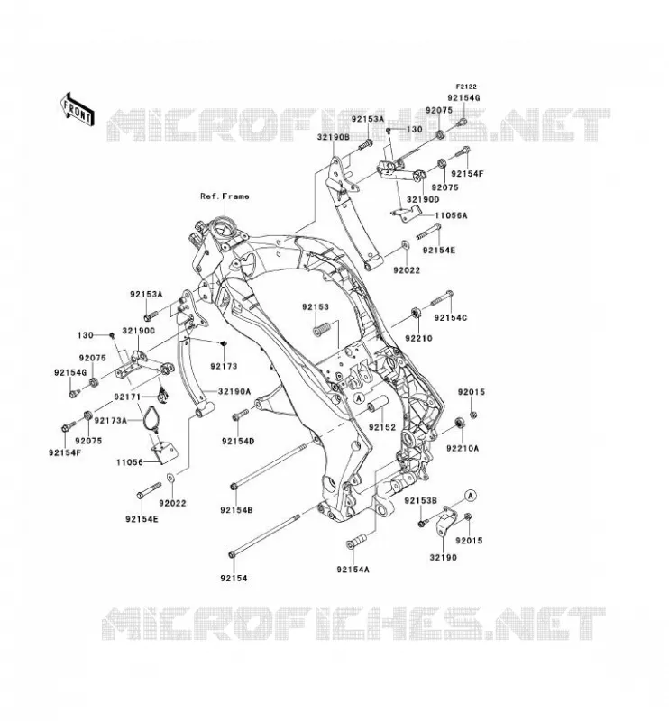 ENGINE MOUNT Kawasaki MOTOS 1000 2013 Z1000SX ABS  ZX1000HDF