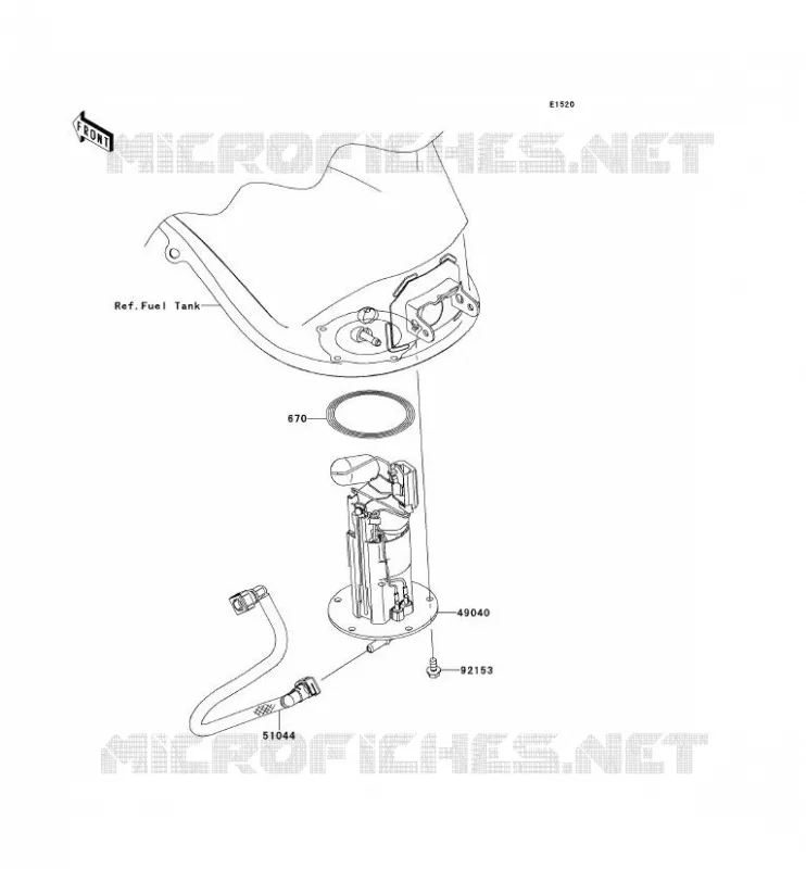FUEL PUMP Kawasaki MOTOS 1000 2013 Z1000SX ABS  ZX1000HDF