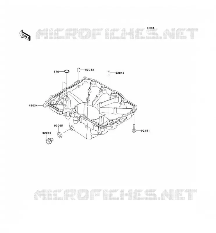 OIL PAN Kawasaki MOTOS 1000 2013 Z1000SX ABS  ZX1000HDF