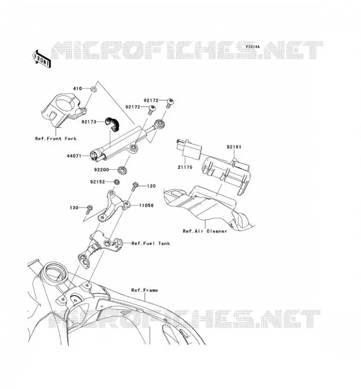 STEERING DAMPER Kawasaki MOTOS 1000 2014 NINJA ZX-10R  ZX1000JEF