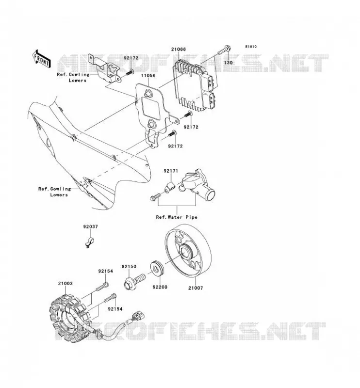 GENERATOR Kawasaki MOTOS 1000 2011 NINJA ZX-10R ABS  ZX1000KBF