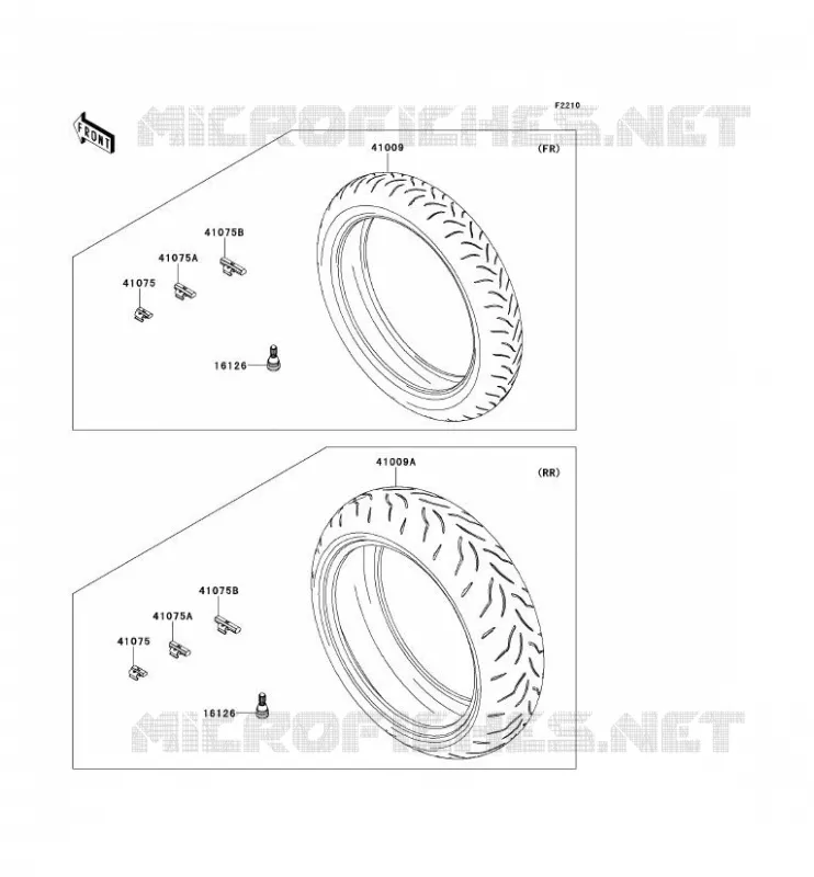 TIRES Kawasaki MOTOS 1000 2011 NINJA ZX-10R ABS  ZX1000KBF