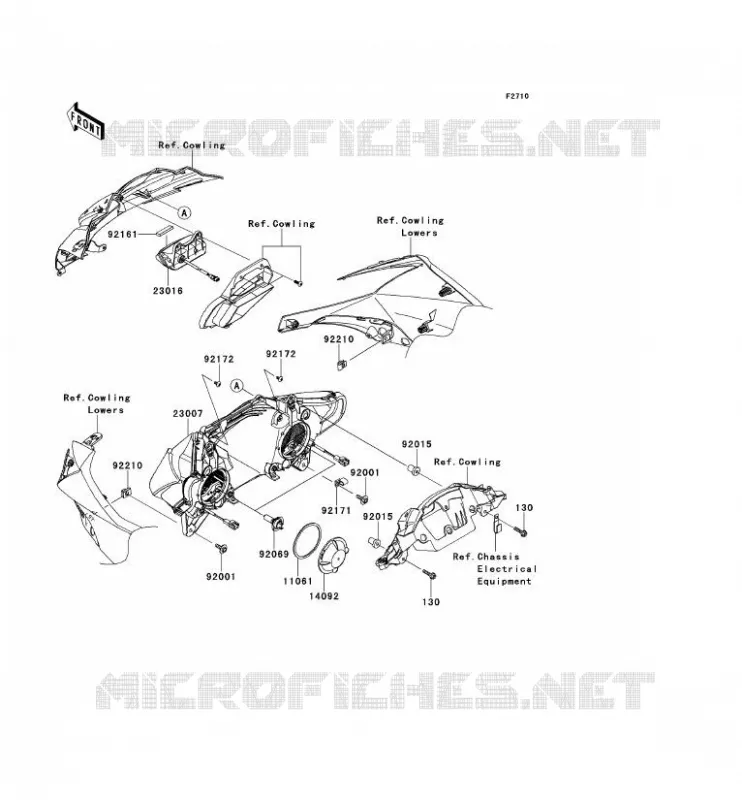 LENS(S) Kawasaki MOTOS 1000 2011 NINJA ZX-10R ABS  ZX1000KBF