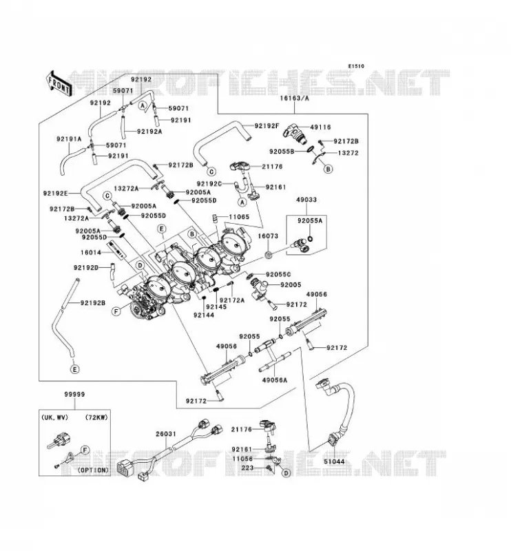 CARBURETOR Kawasaki MOTOS 1000 2011 NINJA ZX-10R ABS  ZX1000KBF