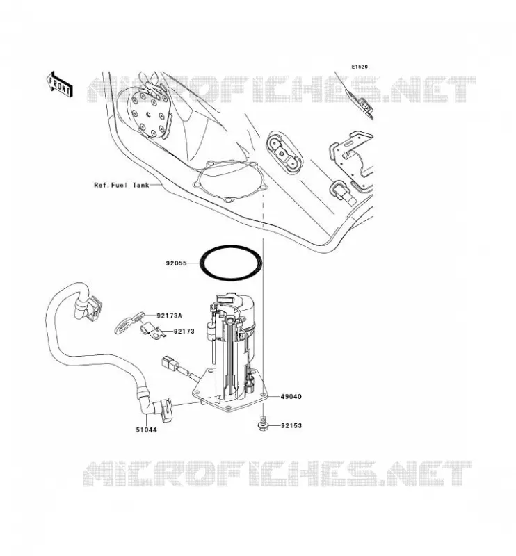 FUEL PUMP Kawasaki MOTOS 1000 2011 NINJA ZX-10R ABS  ZX1000KBF