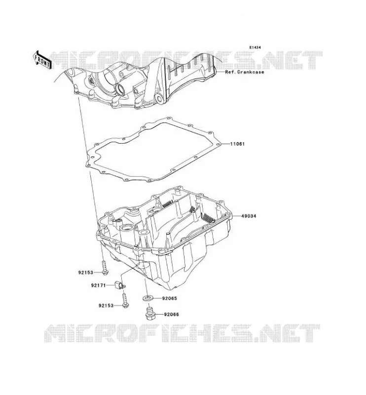 OIL PAN Kawasaki MOTOS 1000 2011 NINJA ZX-10R ABS  ZX1000KBF