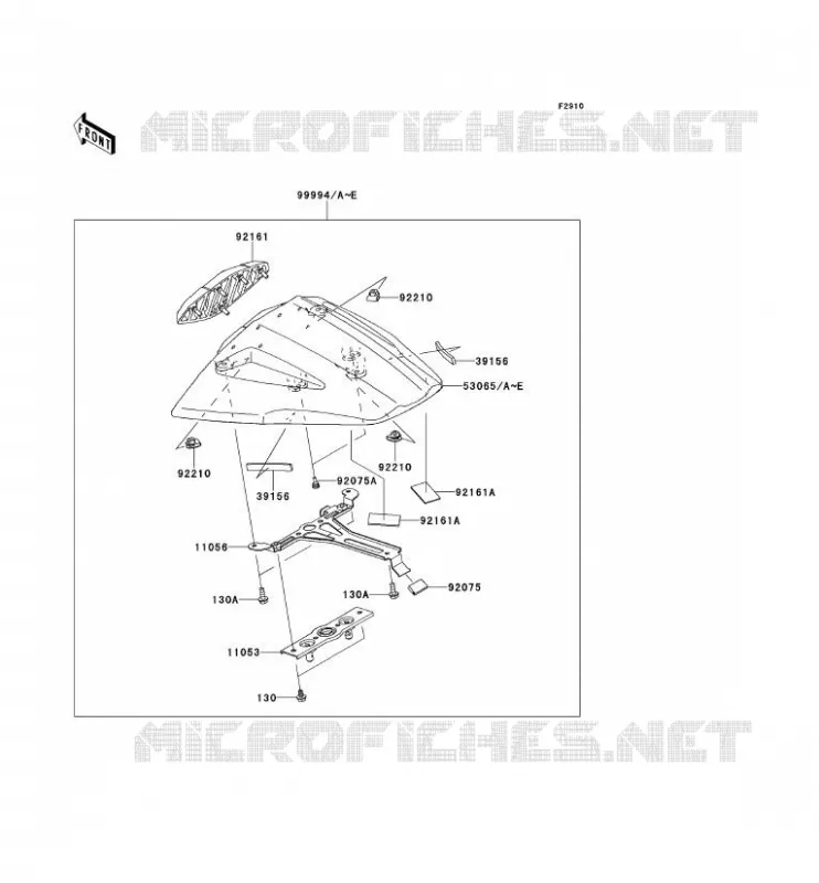 ACCESSORY (COUVRE SELLE) Kawasaki MOTOS 1000 2012 NINJA ZX-10R ABS  ZX1000KCF