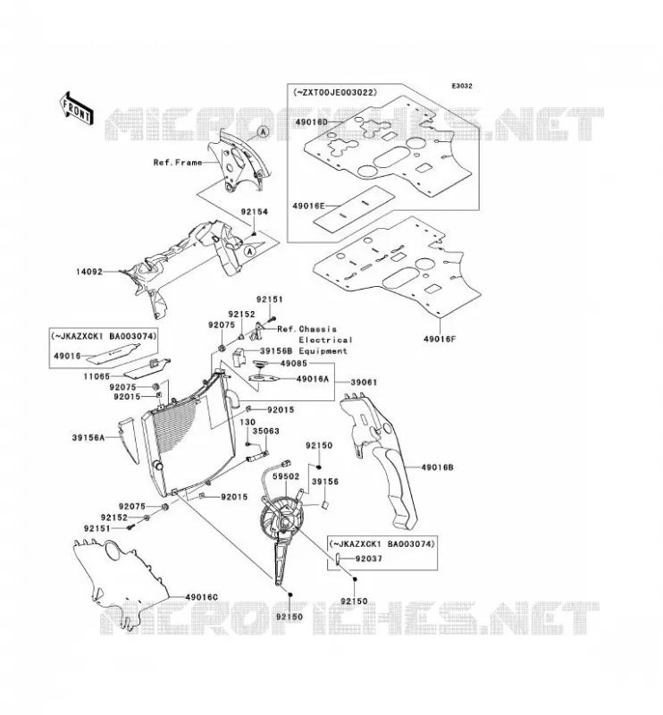 RADIATOR Kawasaki MOTOS 1000 2012 NINJA ZX-10R ABS  ZX1000KCF