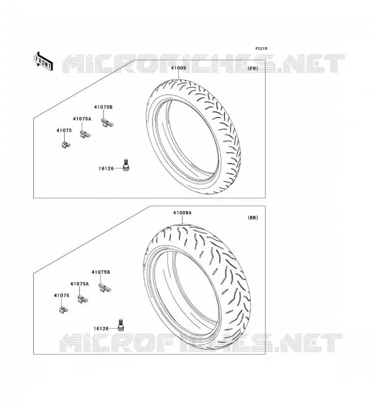 TIRES Kawasaki MOTOS 1000 2012 NINJA ZX-10R ABS  ZX1000KCF