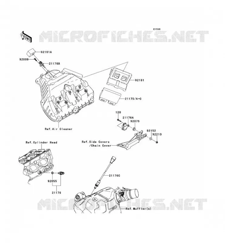 FUEL INJECTION Kawasaki MOTOS 1000 2012 NINJA ZX-10R ABS  ZX1000KCF