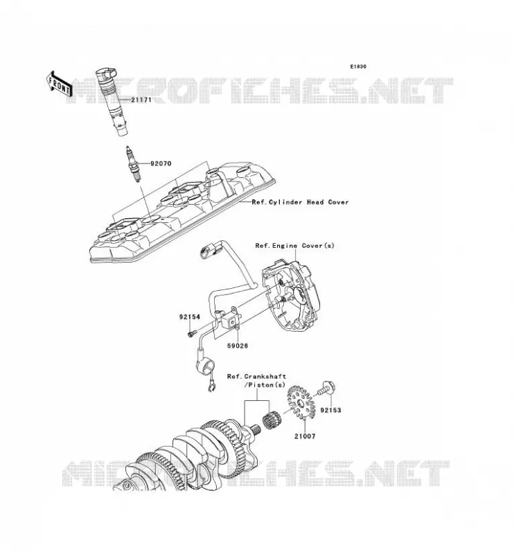 IGNITION SYSTEM Kawasaki MOTOS 1000 2012 NINJA ZX-10R ABS  ZX1000KCF