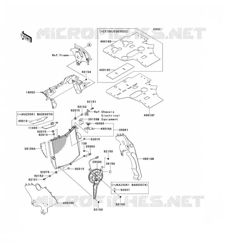 RADIATOR Kawasaki MOTOS 1000 2013 NINJA ZX-10R ABS  ZX1000KDF