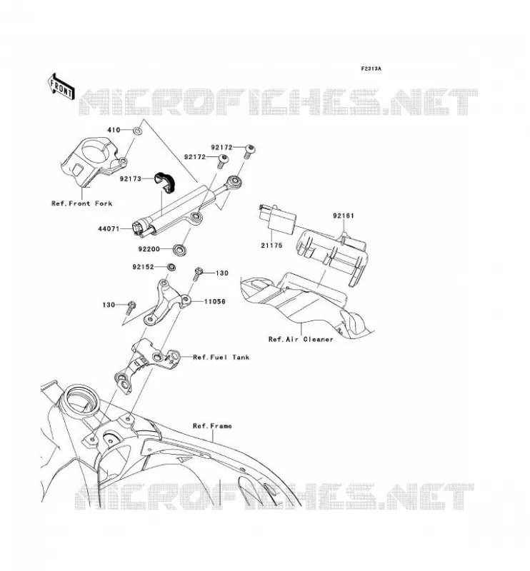 STEERING DAMPER Kawasaki MOTOS 1000 2013 NINJA ZX-10R ABS  ZX1000KDF
