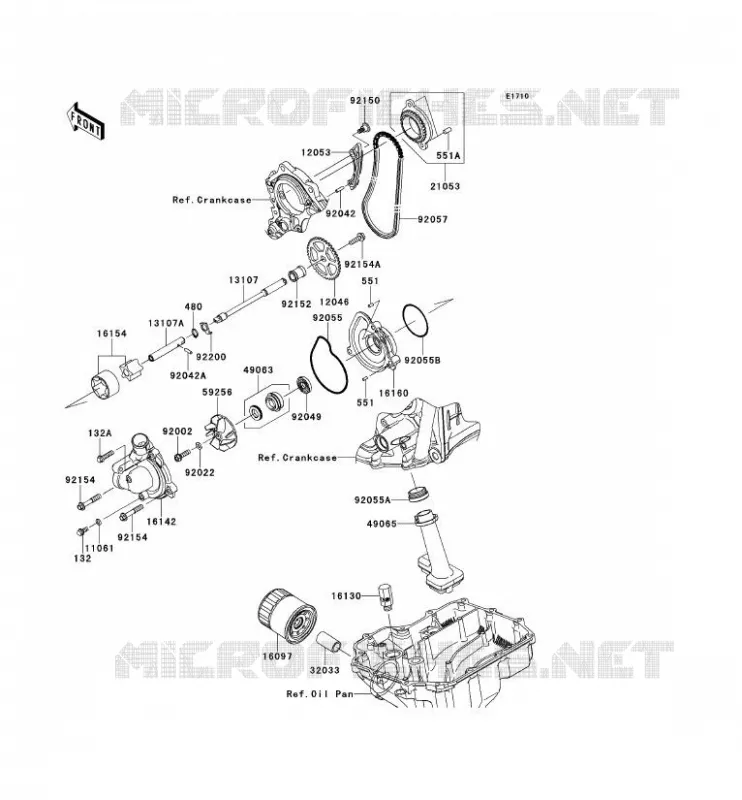 OIL PUMP Kawasaki MOTOS 1000 2014 NINJA ZX-10R ABS  ZX1000KEF