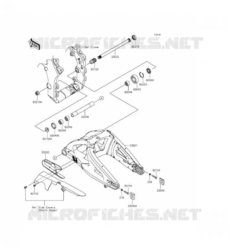 SWINGARM Kawasaki MOTOS 1000 2015 NINJA ZX-10R ABS  ZX1000KFF