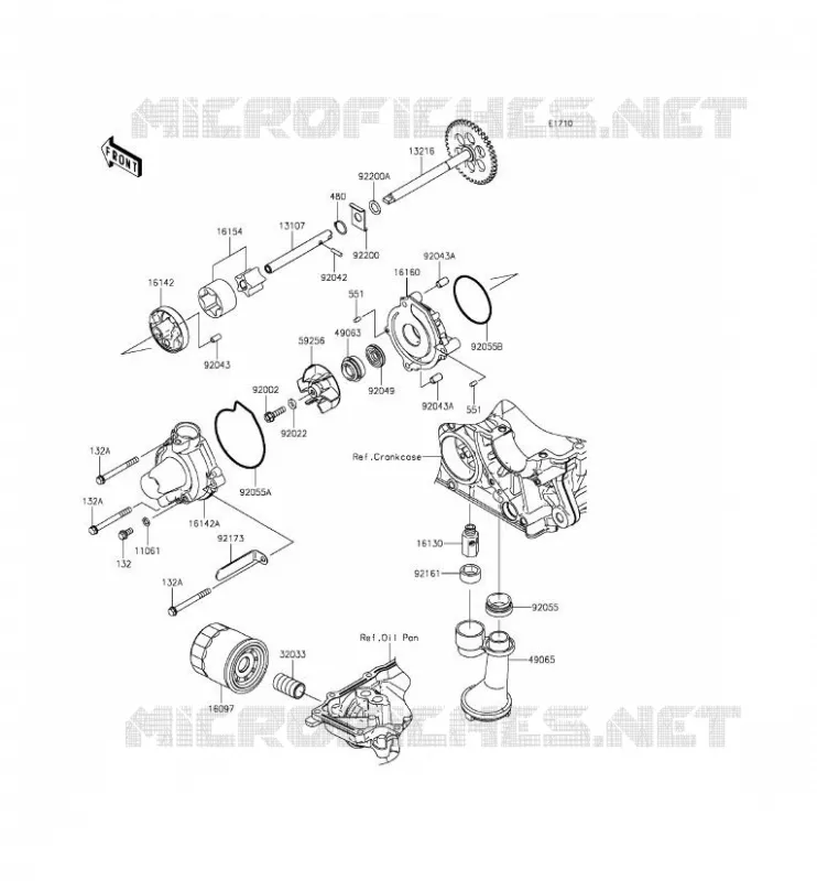 OIL PUMP Kawasaki MOTOS 1000 2014 Z1000SX  ZX1000LEF