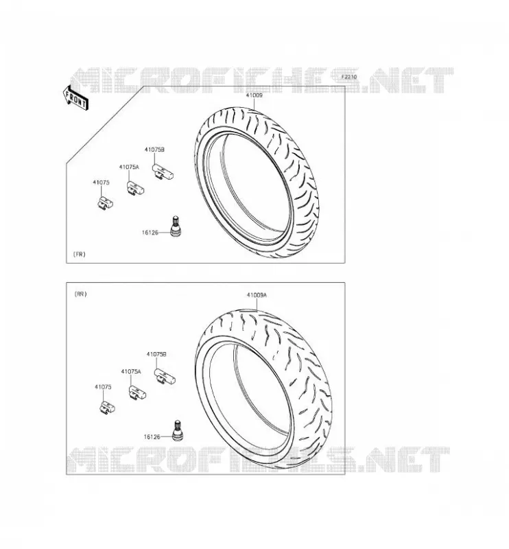 TIRES Kawasaki MOTOS 1000 2015 Z1000SX  ZX1000LFF