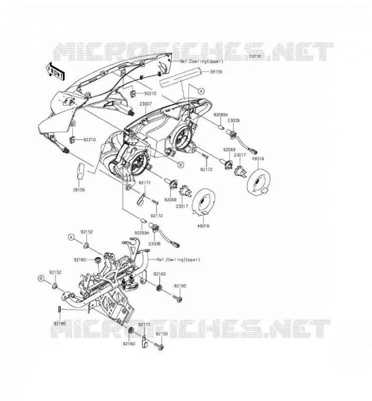 LENS(S) Kawasaki MOTOS 1000 2015 Z1000SX  ZX1000LFF