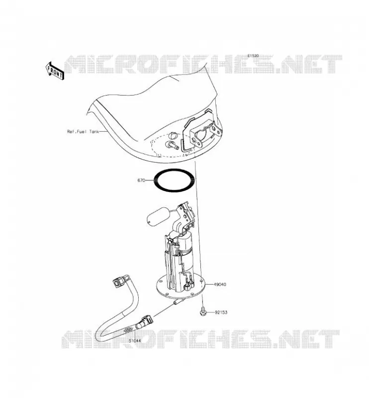 FUEL PUMP Kawasaki MOTOS 1000 2014 Z1000SX ABS  ZX1000MEF