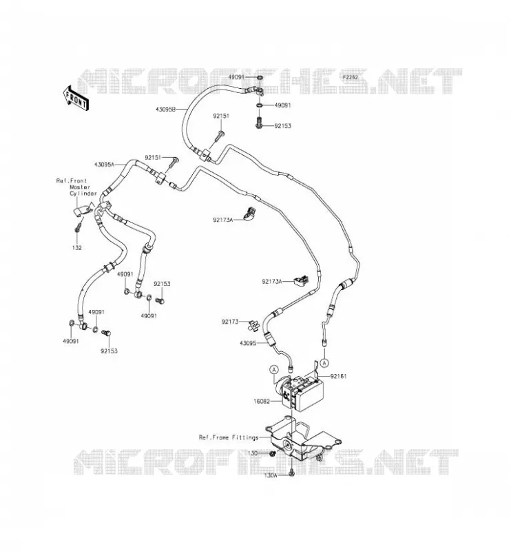 BRAKE PIPE Kawasaki MOTOS 1000 2014 Z1000SX ABS  ZX1000MEF