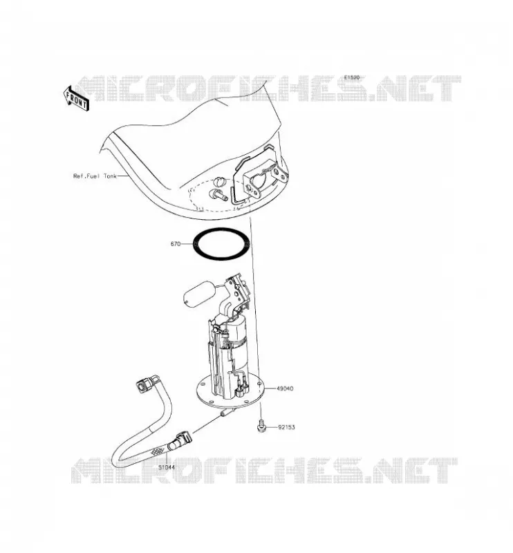 FUEL PUMP Kawasaki MOTOS 1000 2014 Z1000SX ABS  ZX1000MEF