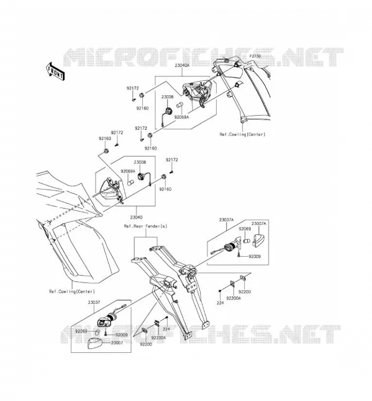 INDICATORS Kawasaki MOTOS 1000 2014 Z1000SX ABS  ZX1000MEF