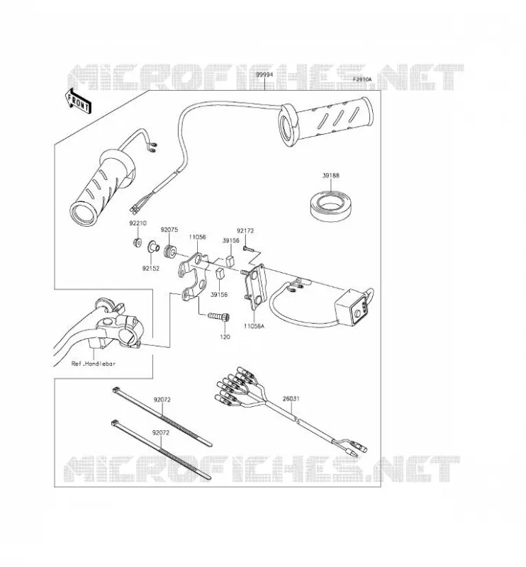 ACCESSORY (POIGNEES CHAUFFANTES) Kawasaki MOTOS 1000 2014 Z1000SX ABS  ZX1000MEF