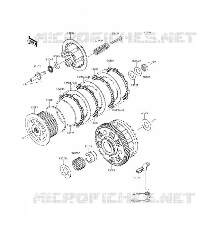 CLUTCH Kawasaki MOTOS 1000 2014 Z1000SX ABS  ZX1000MEF