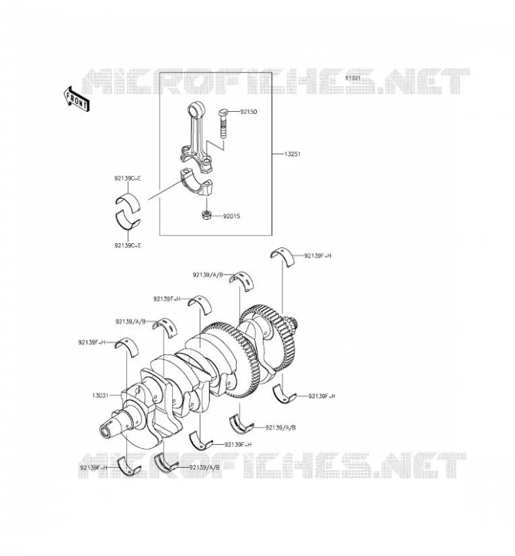 CRANKSHAFT Kawasaki MOTOS 1000 2014 Z1000SX ABS  ZX1000MEF