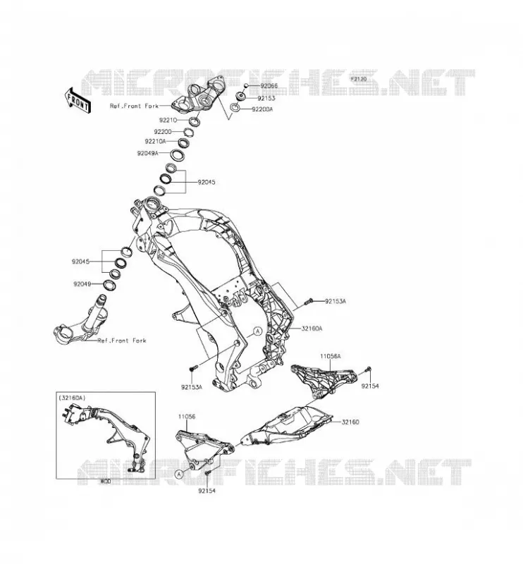 CHASSIS Kawasaki MOTOS 1000 2014 Z1000SX ABS  ZX1000MEF
