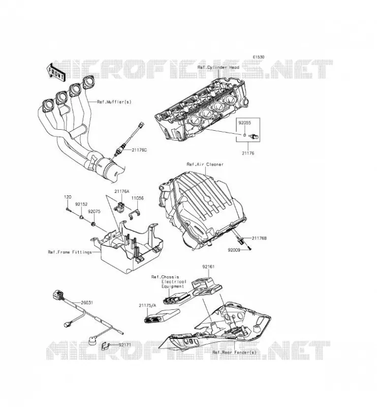 FUEL INJECTION Kawasaki MOTOS 1000 2014 Z1000SX ABS  ZX1000MEF