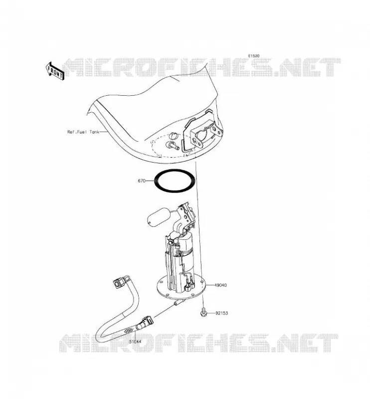 FUEL PUMP Kawasaki MOTOS 1000 2015 Z1000SX ABS  ZX1000MFF