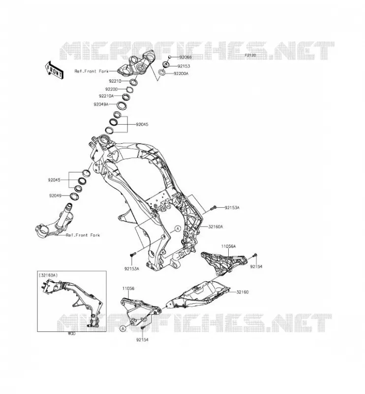 CHASSIS Kawasaki MOTOS 1000 2015 Z1000SX ABS  ZX1000MFF