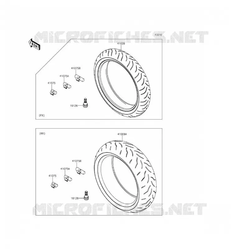 TIRES Kawasaki MOTOS 1000 2015 Z1000SX ABS  ZX1000MFF