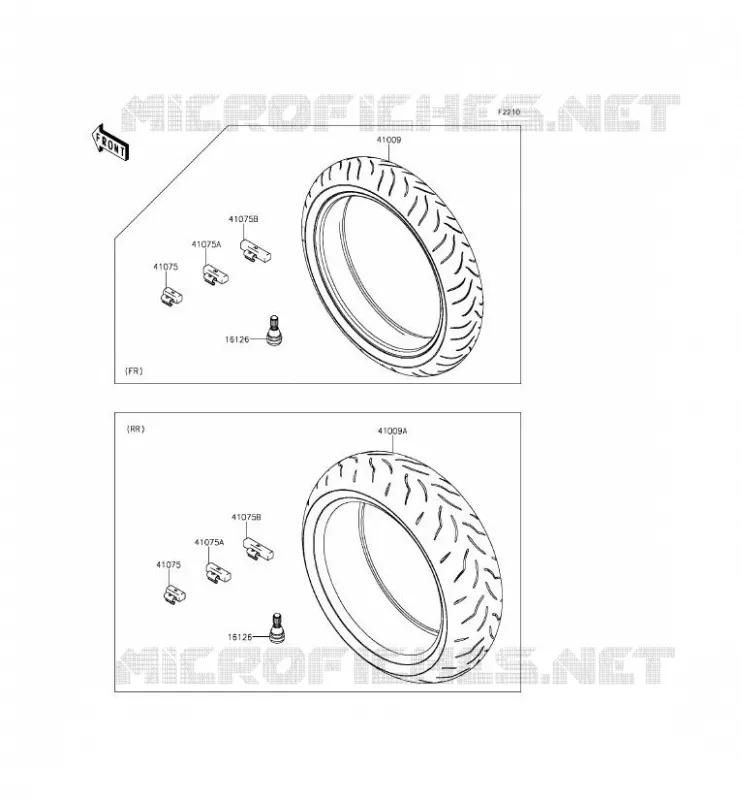 TIRES Kawasaki MOTOS 1000 2015 Z1000SX ABS  ZX1000MFF