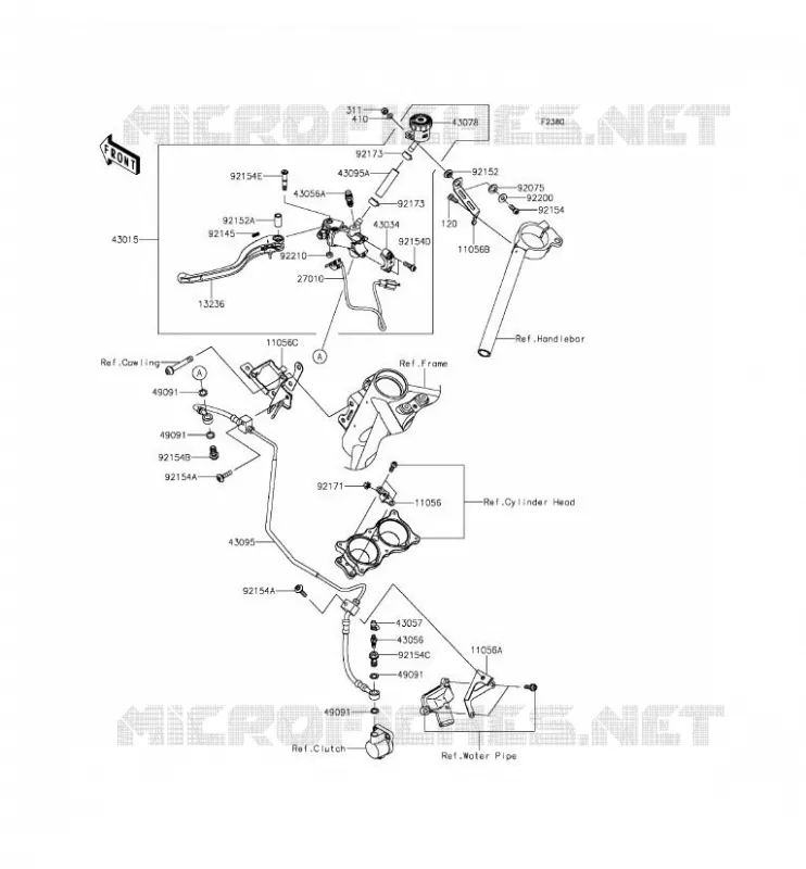 CLUTCH MASTER CYLINDER Kawasaki MOTOS 1000 2015 NINJA H2  ZX1000NFF